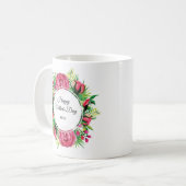 Happy Mothers Dayのフローラカスタム写真 コーヒーマグカップ (正面左)