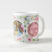 Happy Mother's Dayの写エレガント真 ジャンボコーヒーマグカップ (正面右)