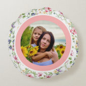 Happy Mother's Dayの写エレガント真 ラウンドクッション (裏面)