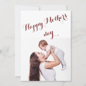 Happy Mother's Dayの写パーソナライズされた真 サンキューカード (正面)