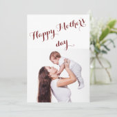 Happy Mother's Dayの写パーソナライズされた真 サンキューカード (スタンド正面)