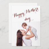 Happy Mother's Dayの写パーソナライズされた真 サンキューカード (正面/裏面)