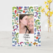 Happy Mother's Dayの写真パーソナライズされた カード (黄色い花)