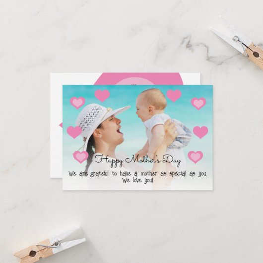 Happy Mothers Dayの写真 カード (正面/裏面インサイチュ)