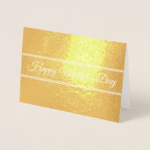 Happy Mother's Dayの金ゴールドエレガント書 箔カード (正面)