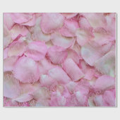 Happy Mother's DayまたはYour text Pink Rose花びら ラッピングペーパー (フラット)