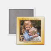 Happy Mother's Dayイエローフォトマグネット マグネット (正面/裏面)