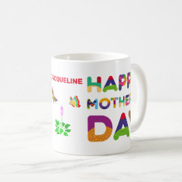 Happy Mother's Dayカスタマイズ可カラフル能 コーヒーマグカップ