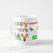 Happy Mother's Dayカスタマイズ可カラフル能 コーヒーマグカップ (正面左)