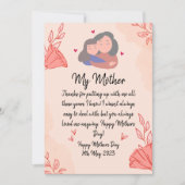 Happy Mothers Dayカード 招待状 (正面)