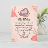 Happy Mothers Dayカード 招待状 (スタンド正面)