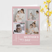 Happy Mothers Dayシンプルスクリプモダント4枚の写真 カード (黄色い花)
