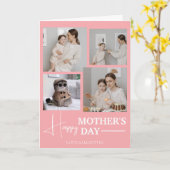 Happy Mothers Dayシンプルスクリプモダント4枚の写真 カード (黄色い花)