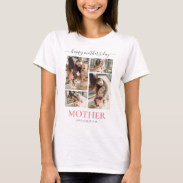 Happy Mothers Dayシンプルスクリプモダント4枚の写真 Tシャツ