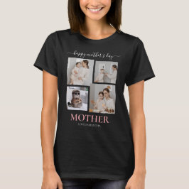 Happy Mothers Dayシンプルスクリプモダント4枚の写真 Tシャツ