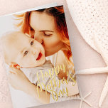 Happy Mother's Dayシンプルモダンカスタム写真 箔シーズンカード<br><div class="desc">手書きシンプルのフォントタイポグラフィで構成さモダンれ、デザイン写真を追加カスタムする。</div>