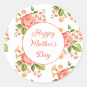 Happy Mother's Dayスタンプ ラウンドシール (正面)