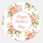 Happy Mother's Dayスタンプ ラウンドシール (正面)