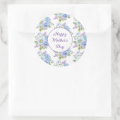 Happy Mother's Dayスタンプ ラウンドシール (バッグ)