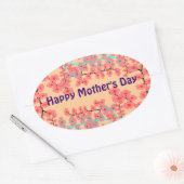 Happy Mother's Dayスタンプ 楕円形シール (封筒)