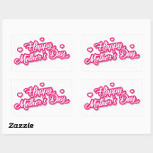 Happy Mother's Dayスタンプ 長方形シール