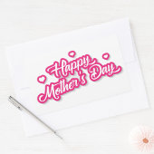 Happy Mother's Dayスタンプ 長方形シール