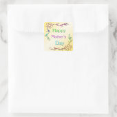 Happy Mother's Dayステッカー スクエアシール (バッグ)