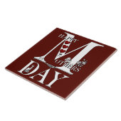 Happy Mothers Dayセラミック写真タイル タイル (側面)