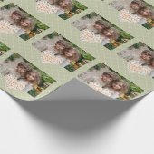 Happy Mother's Dayタイポグラフィハート写真 ラッピングペーパー (角)