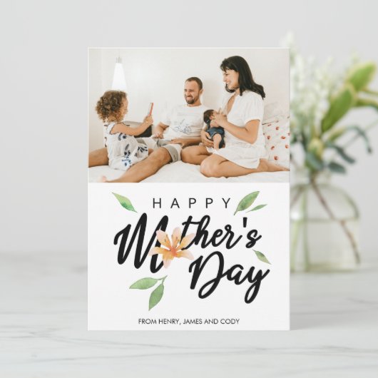 Happy Mother's Dayタイポグラフィ写真パーソナライズされた