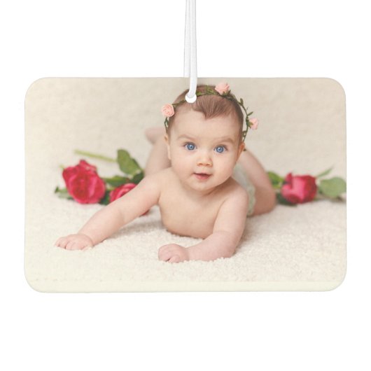 Happy Mother's Dayハート写真 カーエアーフレッシュナー (正面)