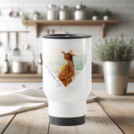 「Happy Mother's Dayハート写真 トラベルマグ