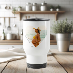 「Happy Mother's Dayハート写真 トラベルマグ