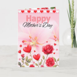 Happy Mothers Dayハート&バラカード シーズンカード