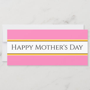 HAPPY MOTHER'S DAYピンクかわいらしホワイトストライプズ