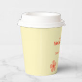 Happy Mother's dayピーチフラワーピンク 紙コップ (右)