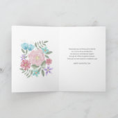 Happy Mother's Dayフォトカスタムウォーターカラー花 カード (内部)