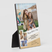 Happy Mothers Dayフォトコラージュモダンディスプレイ フォトプラーク (側面)