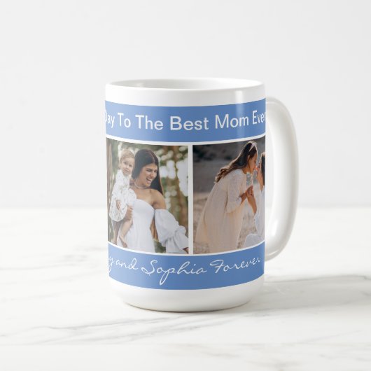 Happy Mother's Dayフォトコーヒーマグ コーヒーマグカップ (正面右)