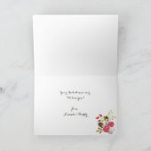 Happy Mother's DayフォトフローラBurlapカード カード (内部)