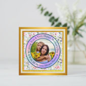 Happy Mother's Dayフォトポストカエレガントー 招待状 (スタンド正面)