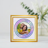 Happy Mother's Dayフォトポストカエレガントー 招待状 (スタンド正面)