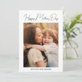 Happy Mother's Dayフォトミニマリストカード (スタンド正面)