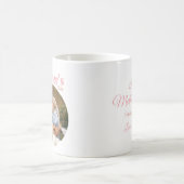 Happy Mothers Dayフローラカスタム写真と文字 コーヒーマグカップ (中央)