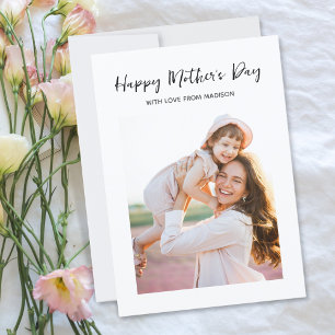 Happy Mother's Dayミニマリストの写真カード