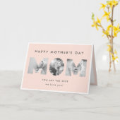 Happy Mother's Dayミニマルモダンリストのカスタム写真 カード (黄色い花)