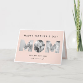 Happy Mother's Dayミニマルモダンリストのカスタム写真 カード