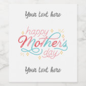 Happy Mother's Dayワインラベル – カスタマイズ ワインラベル (シングルラベル)