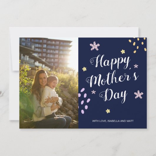 Happy Mother's Day写真手描き花かわいい (正面)