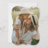 Happy Mother's Day写真金ゴールドピンク牡丹フローラ シーズンカード (裏面)